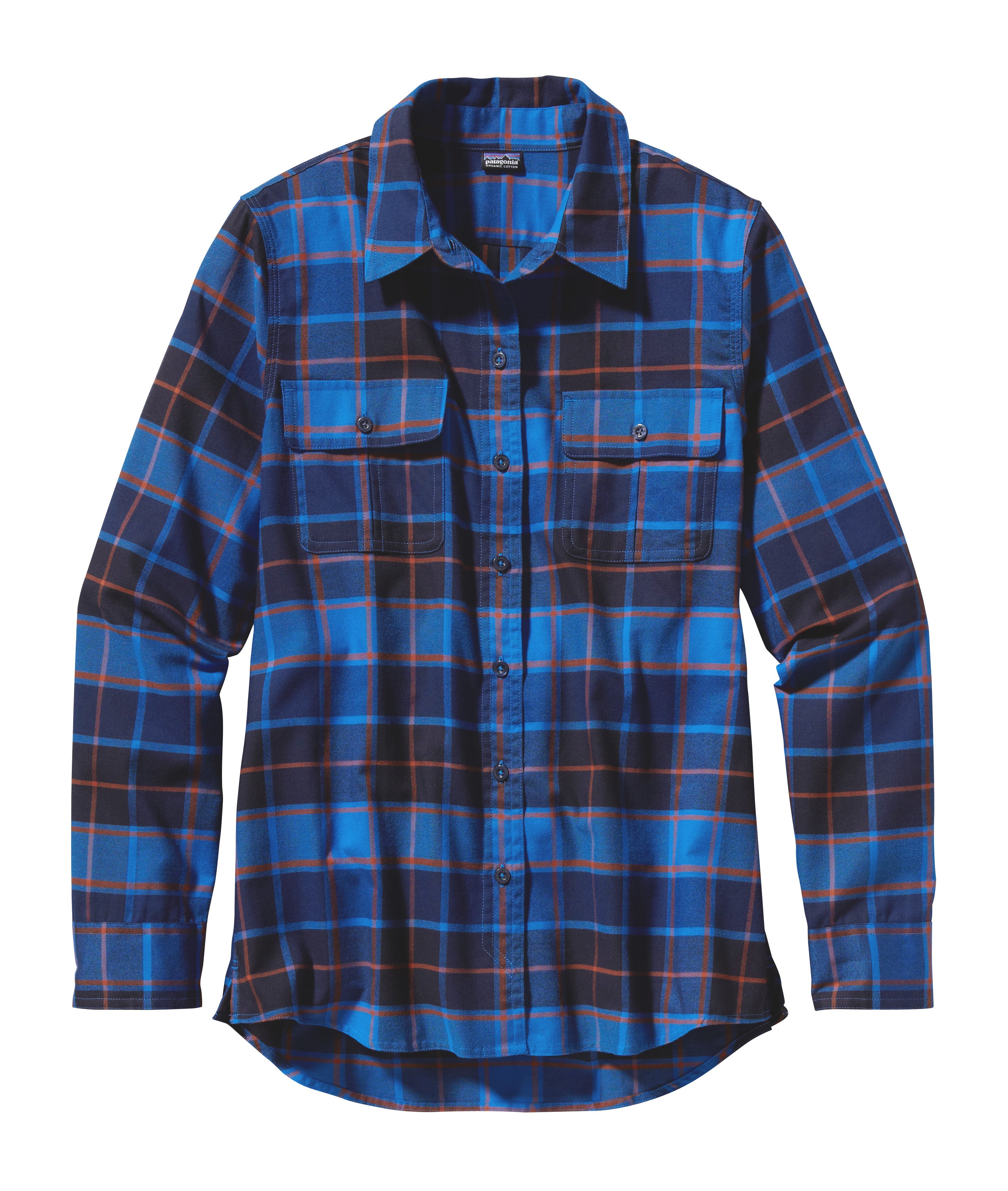 PATAGONIA Women's popular Women's Featherstone Tunic Top in Blue Plaid Size Small