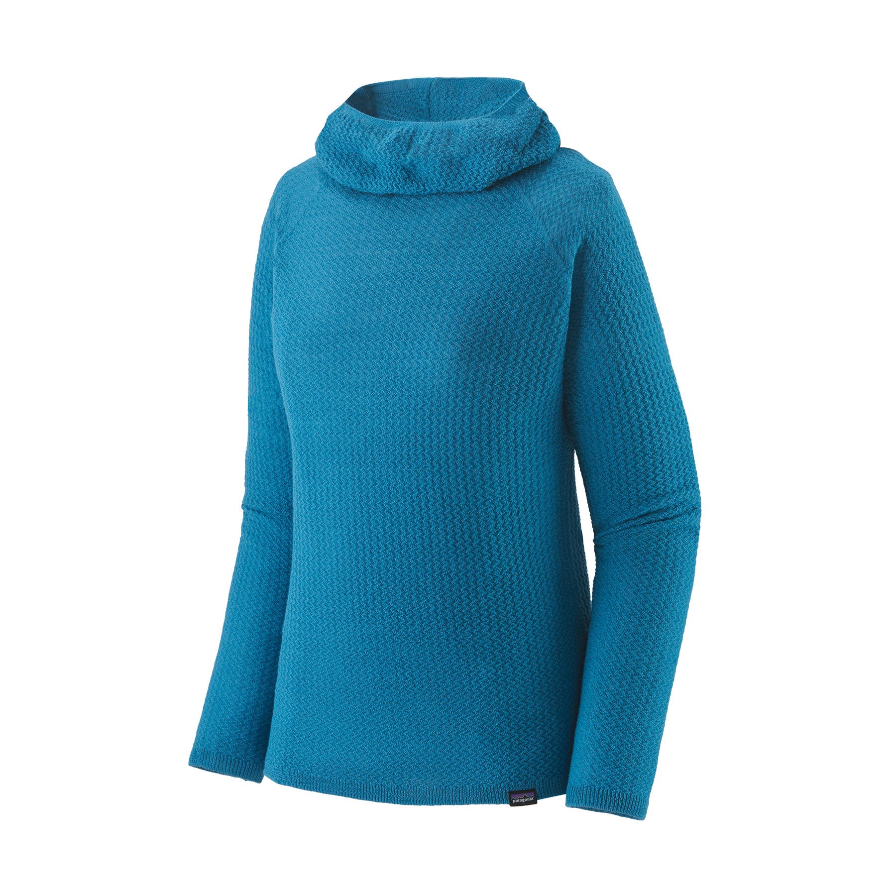 Patagonia Women's hotsell Blue Wool Blend Capilene Air Hooded Pullover