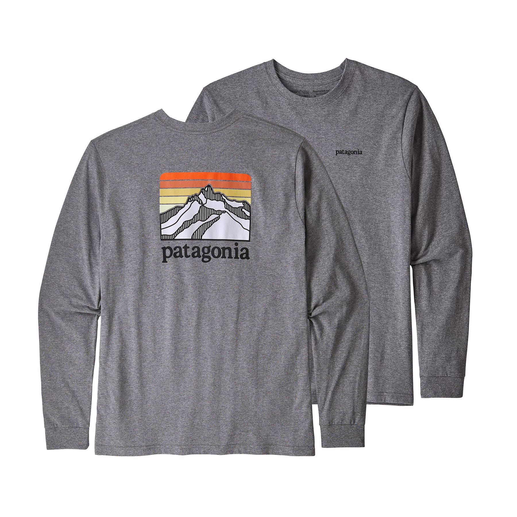 Men's Long-Sleeved Line Logo Ridge Responsibili-Tee