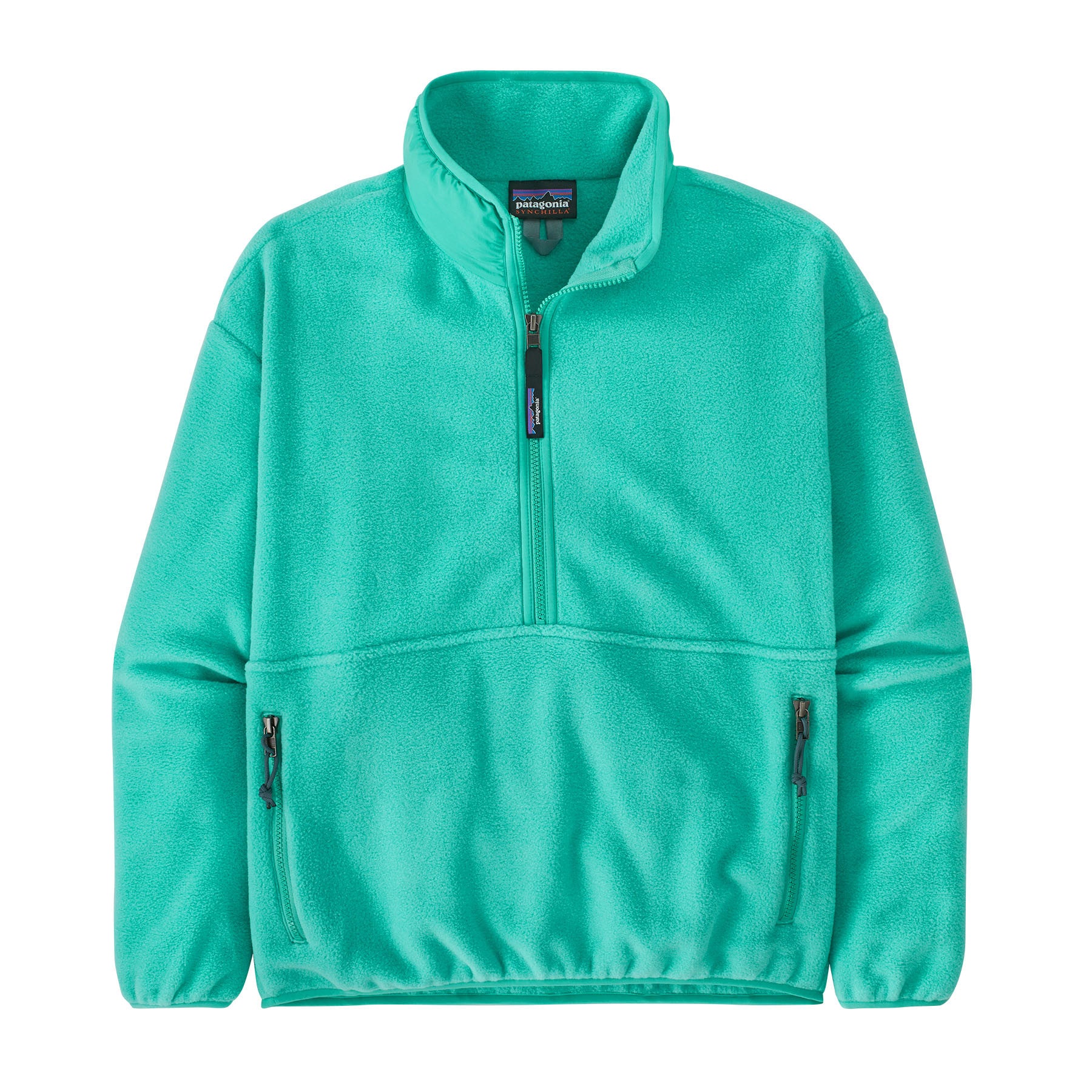 PATAGONIA Women's store Re-Tool Snap-T Marsupial Pullover Outerwear Fleece Grey Green