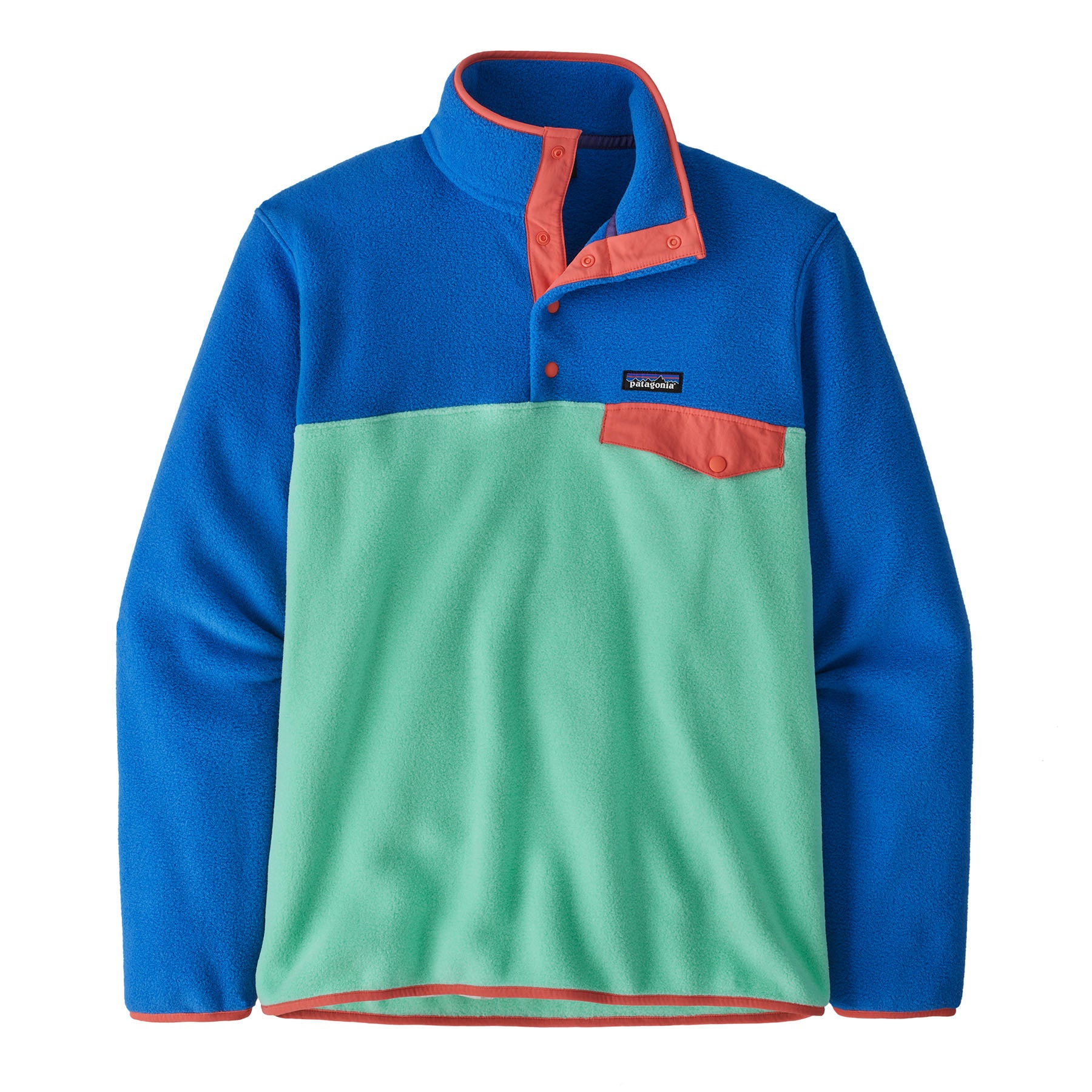 Patagonia Snap Fleece Grey / hot Teal