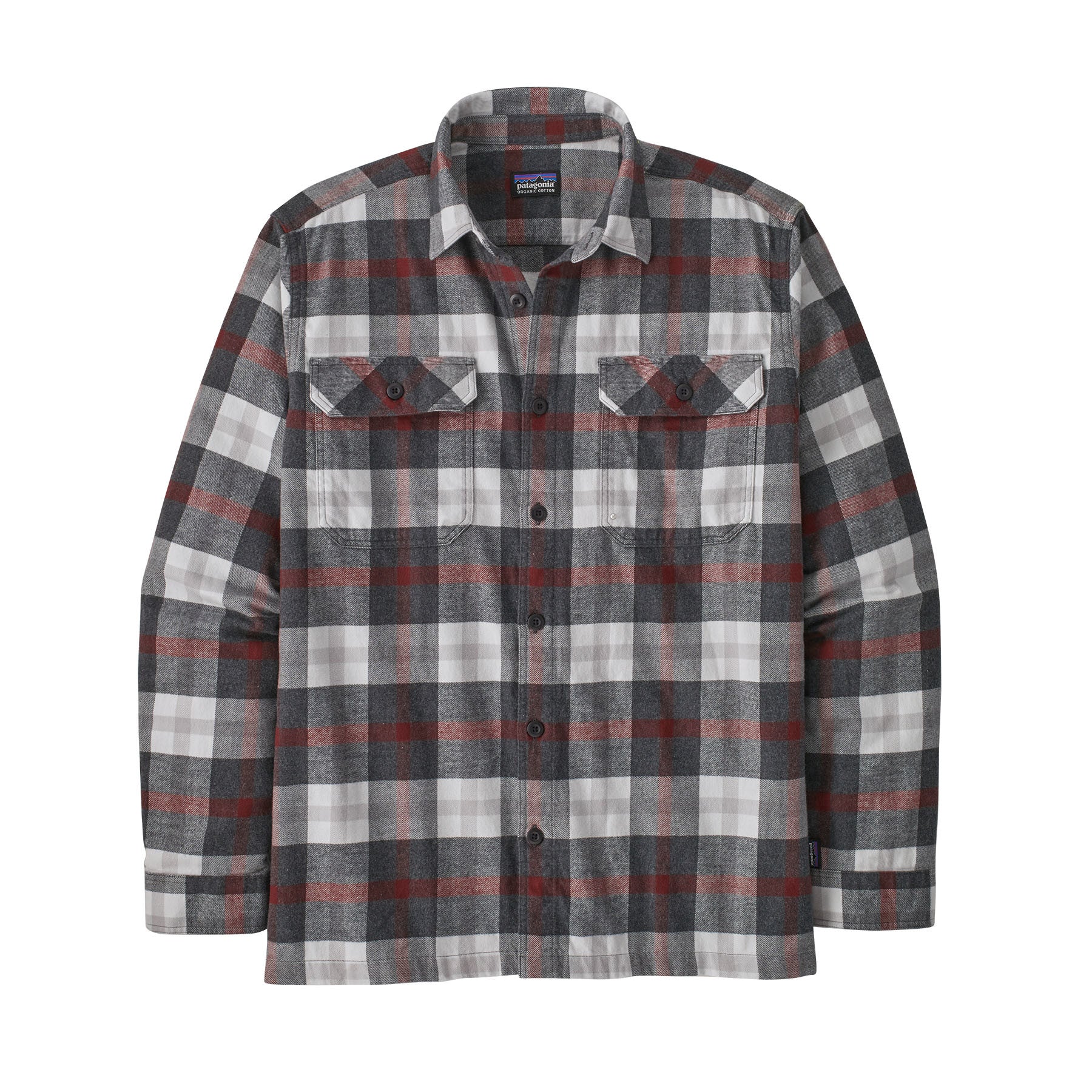 Patagonia retailer Mens Organic Cotton Large Red White Plaid Long Sleeve Flannel Shirt