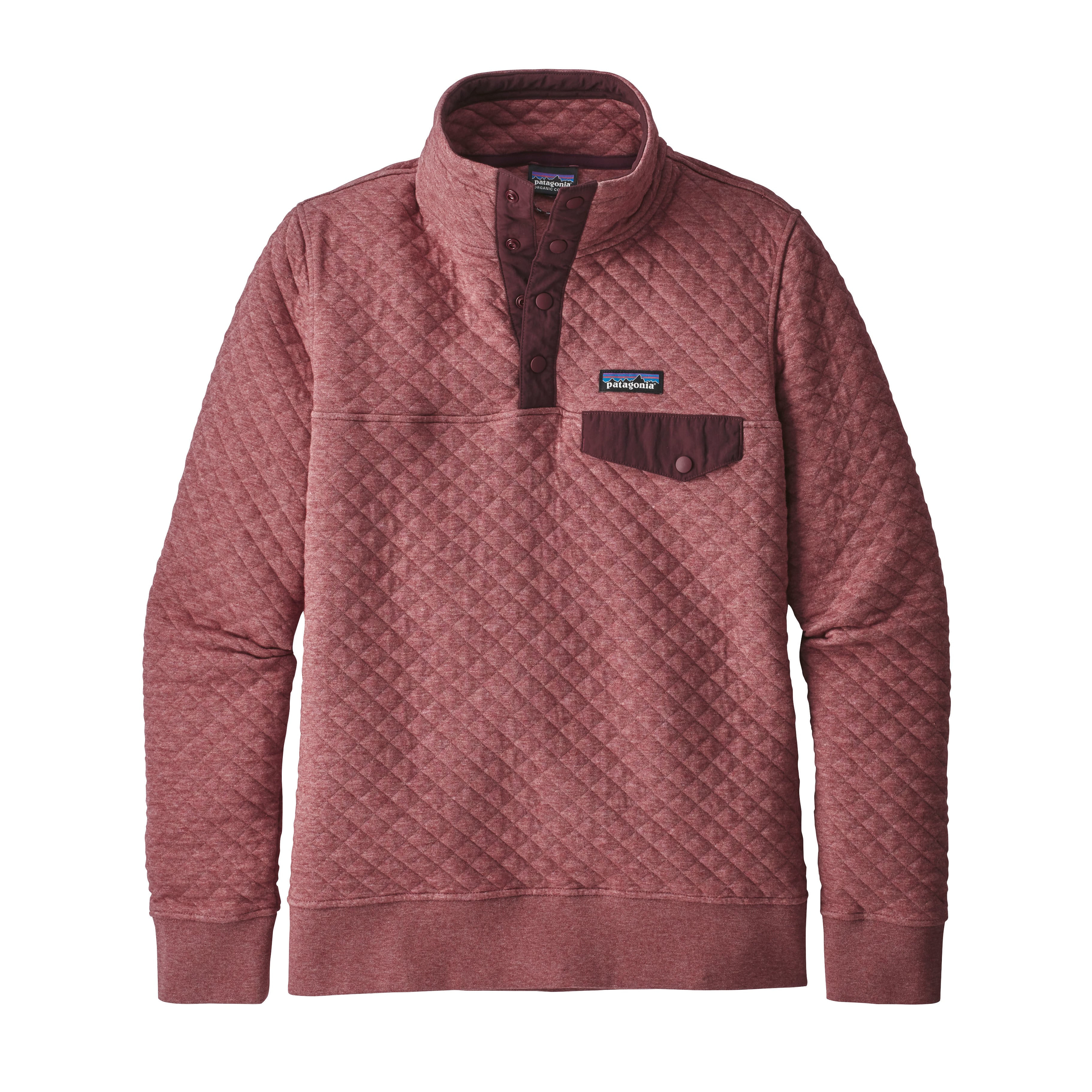 Patagonia Organic Cotton Quilt cheapest Snap-T Pullover Gray & Maroon Sz Sm *flaw