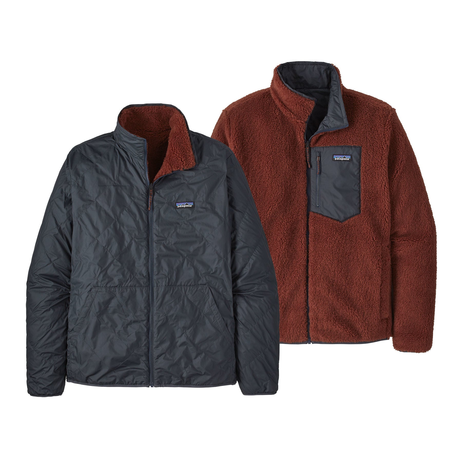 Men's Reversible Recycled Sherpa Jacket