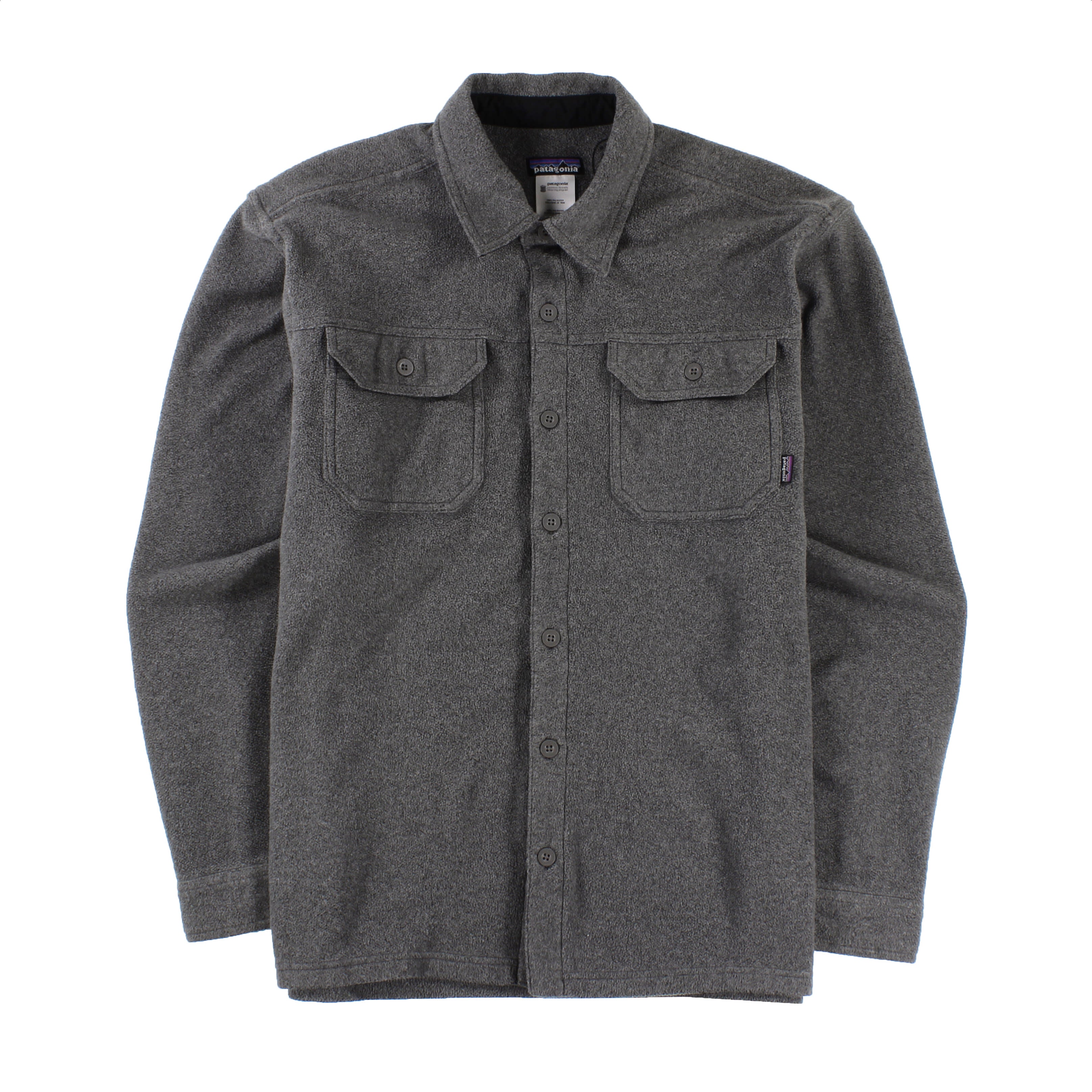 Men's Long-Sleeved Piqué Fleece Shirt