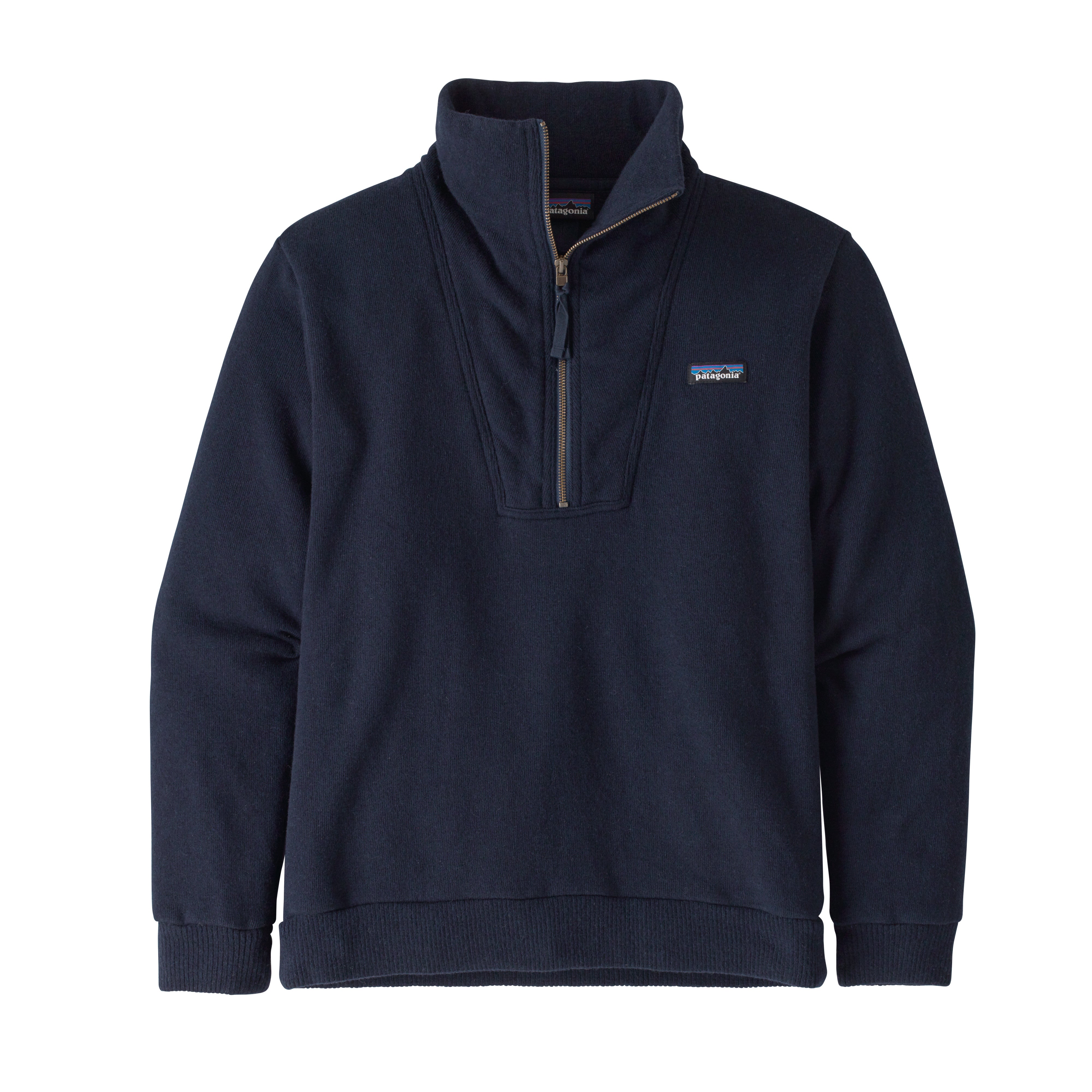 Patagonia Mens Woolie Fleece Pullover Sweater Navy Blue Heavy Wool offers Cotton L RARE