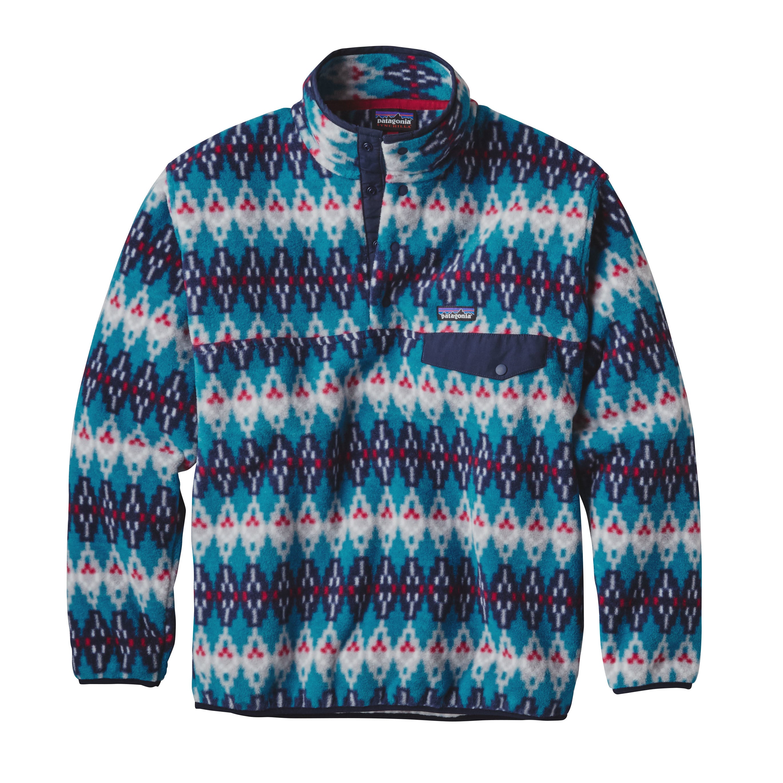 Patagonia fleece patterned pullover hotsell