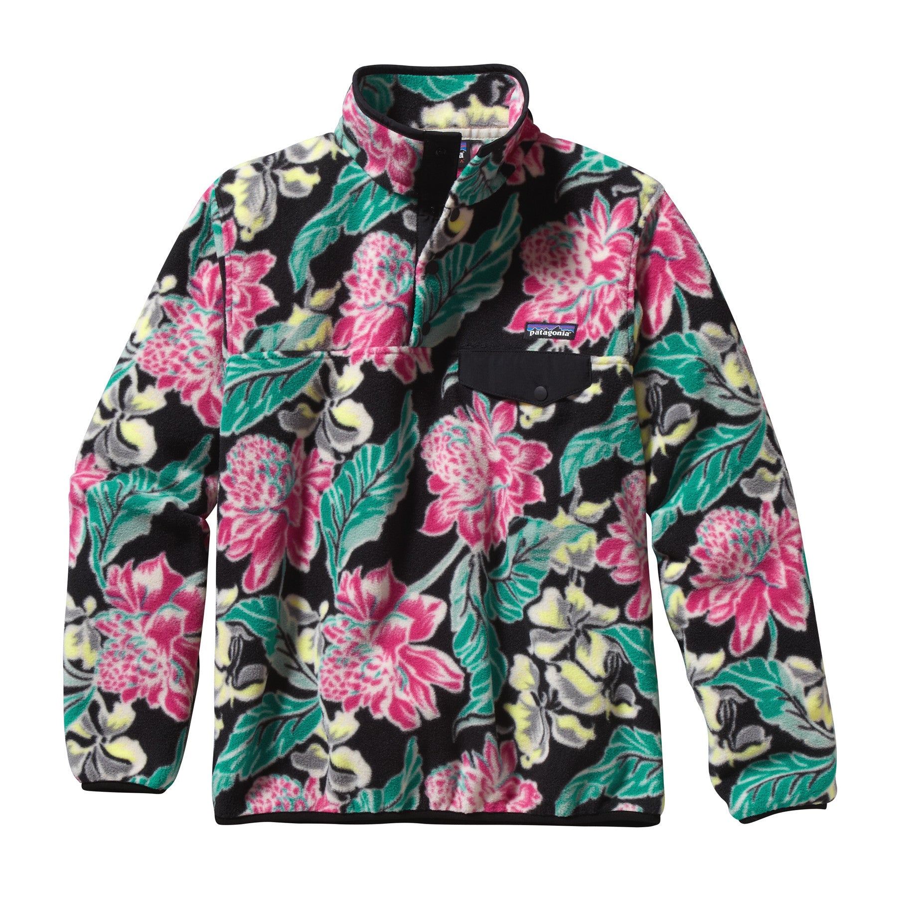 Patagonia factory Synchilla Mana Floral Hawaiian Snap T Fleece Size Medium