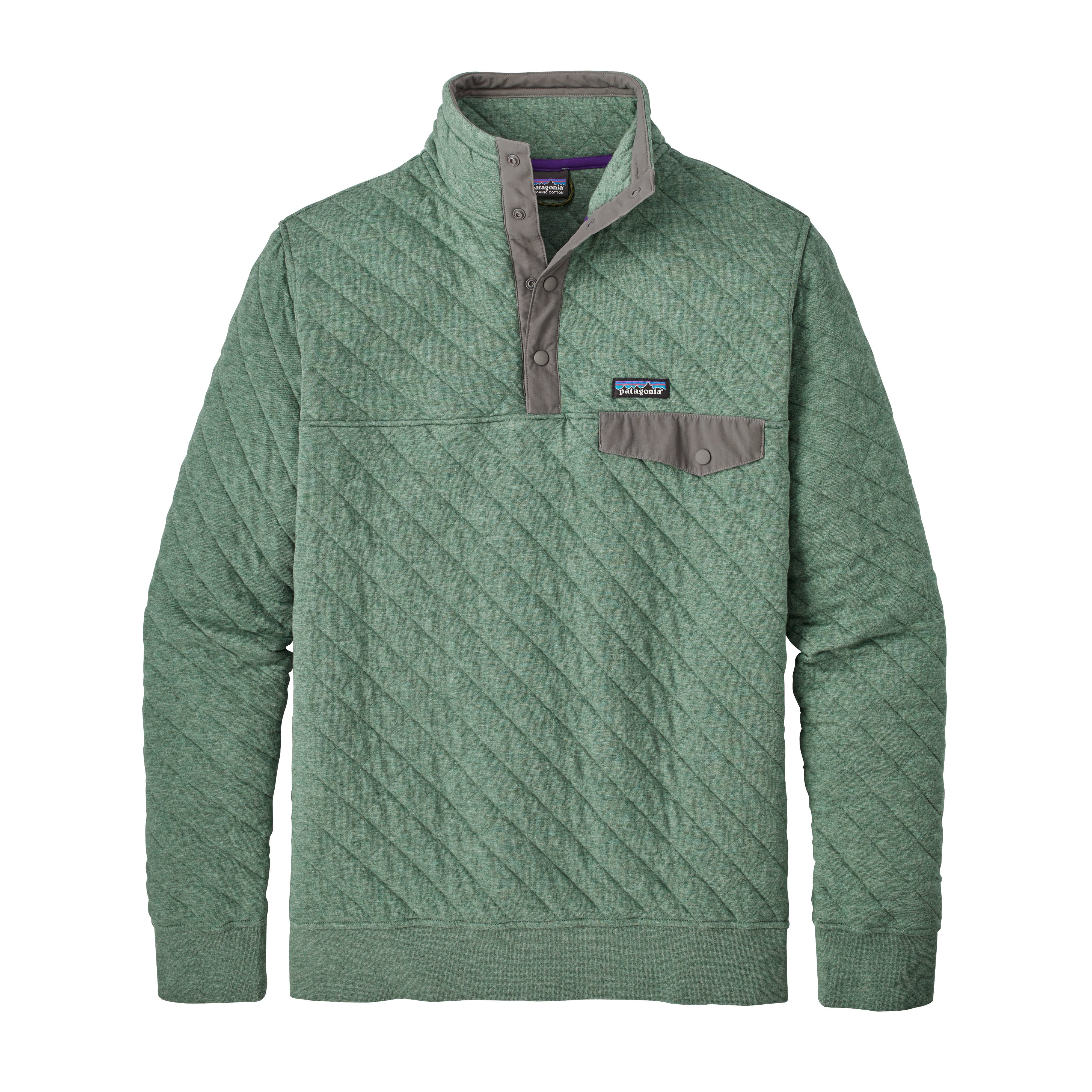 Men s Organic Cotton Quilt Snap T Pullover