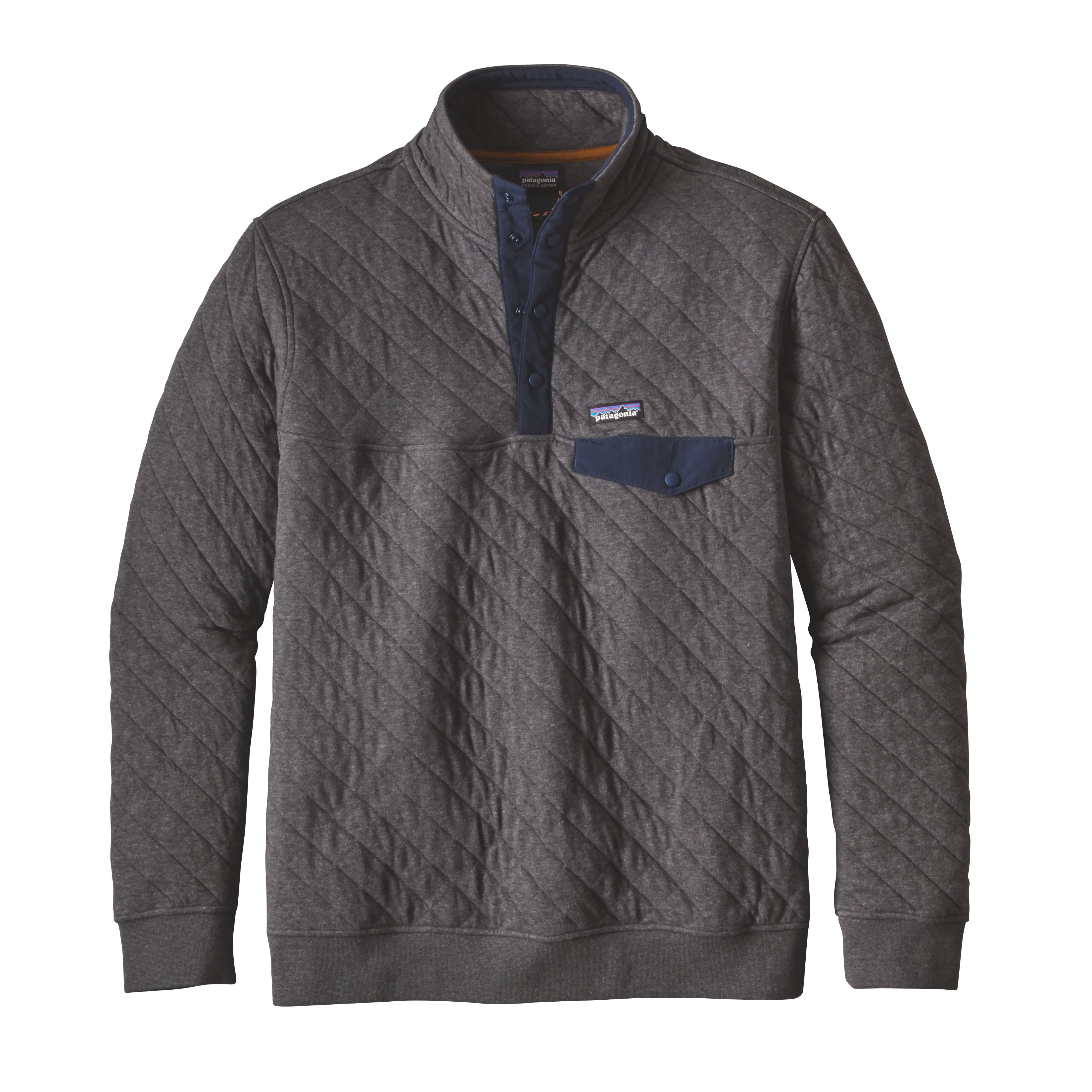 used Patagonia Worn Wear Men s Organic Cotton Quilt Snap T Pullover Forge Grey Grey 25371 XS