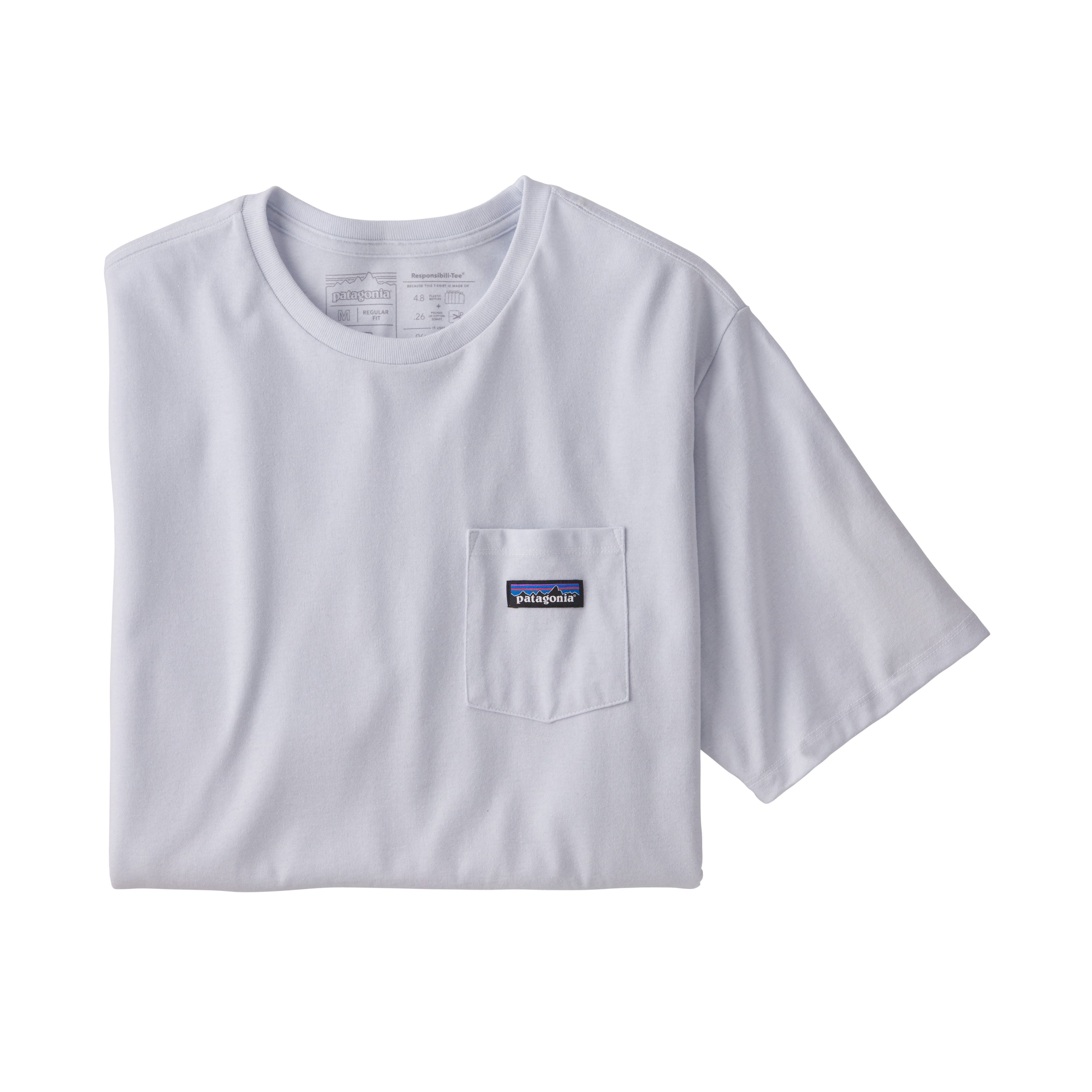 Patagonia Men's P-6 Logo Pocket Responsibili-Tee パタゴニア メンズ P-6ロゴ ポケット 半袖 Tシャツ 白 M ホワイト Patagonia | Men\u0027s P-6 Logo Cotton Pocket T-Shirt - Tide and Peak