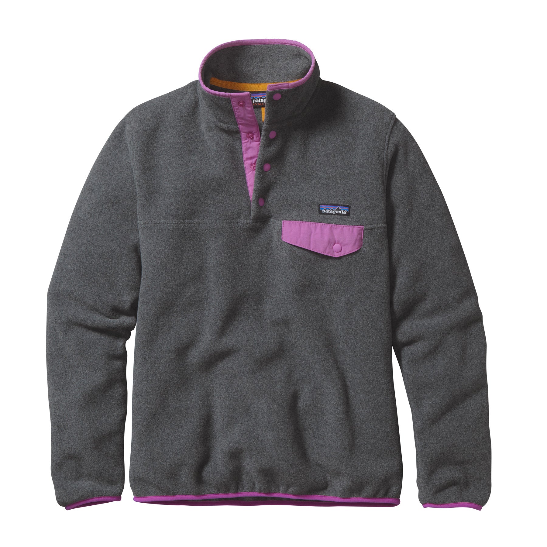 Patagonia store Synchilla Lightweight Snap-T Pullover Sweater grey/pink