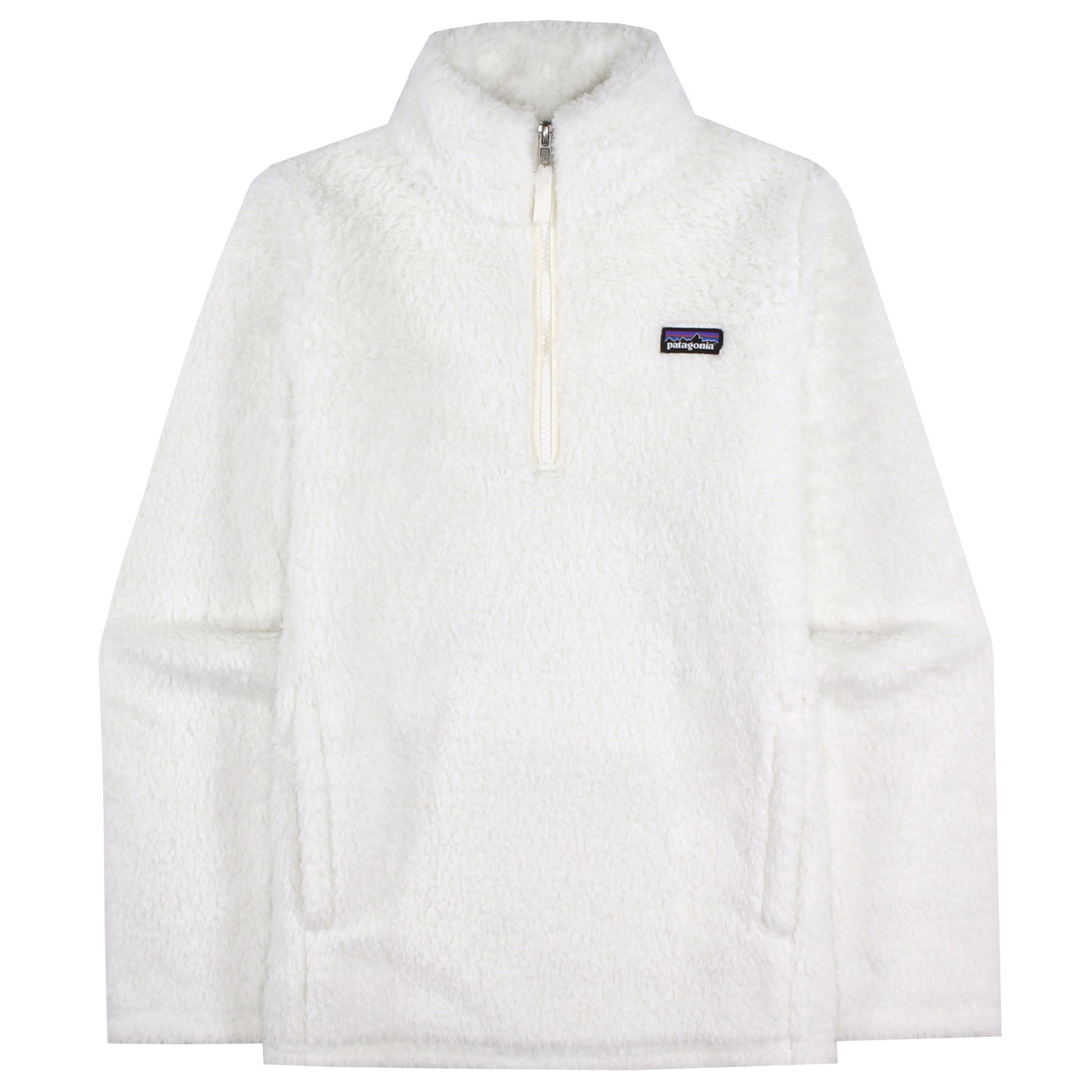 Patagonia Los Gatos Fleece Jacket Girls XL 14 White 1/4 Zip Pullover Style  65495